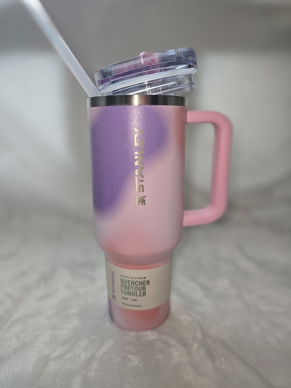 Stanley Pink & Purple Quencher Tumbler with Handle